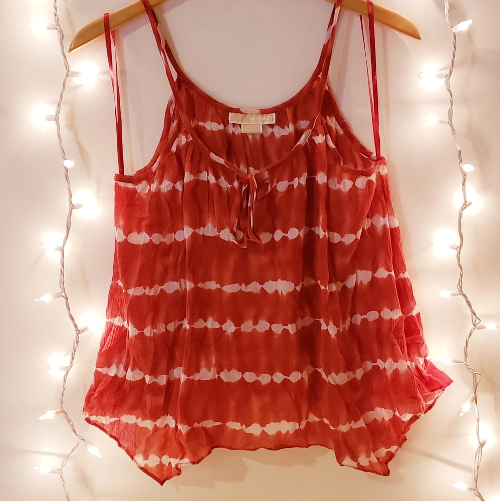 Michael Kors dark 100% cotton tie-dye  camisole